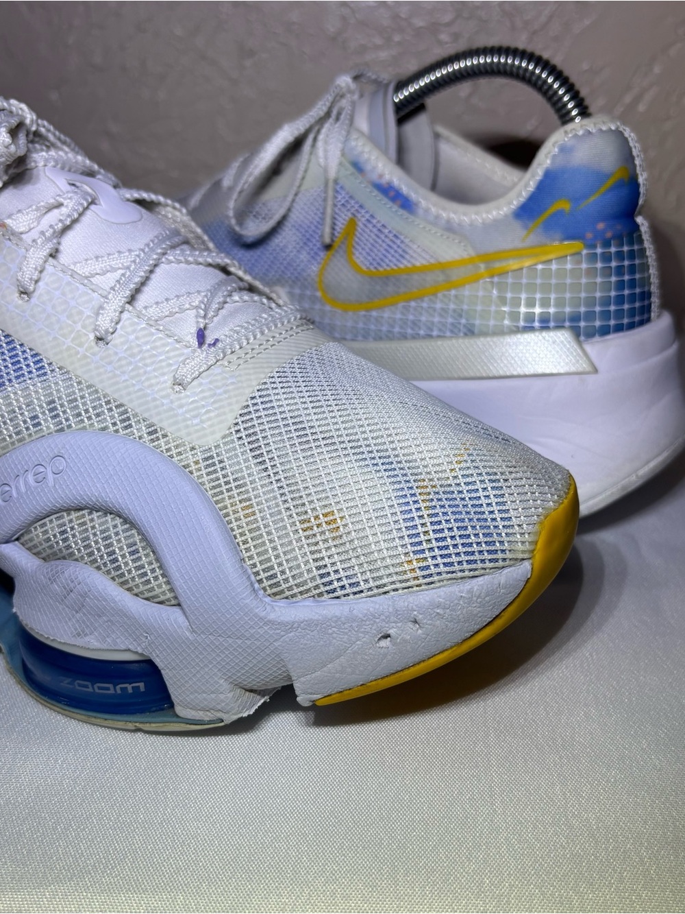 Nike Women's Air Zoom SuperRep 3 White University Gold" colorway Size 8 - Picture 9 of 10